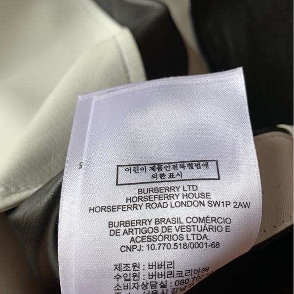 Burberry lambs leather mini skirt size uk 4 black white colourblock - Picture 8 of 16